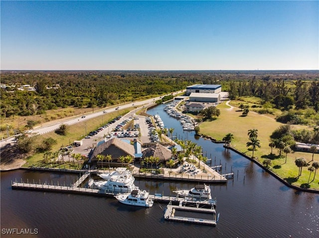 3147 Walnut Grove Ln, Alva, FL 33920 - drone / aerial view of a heavily wooded area and a large body of water