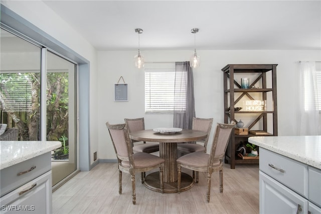 740 106th Ave N, Naples, FL 34108 - dining space featuring plenty of natural light and light wood-style flooring