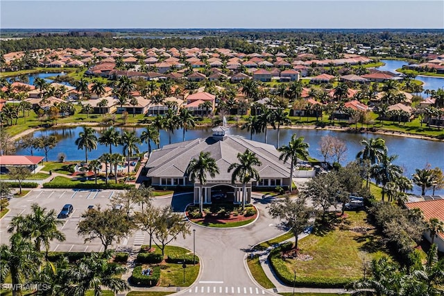 14183 Fall Creek Ct, Naples, FL 34114 - aerial perspective of suburban area featuring a large body of water