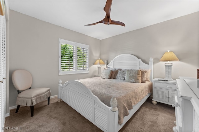 3001 Sandpiper Bay Cir Unit B103, Naples, FL 34112 - carpeted bedroom featuring baseboards and a ceiling fan