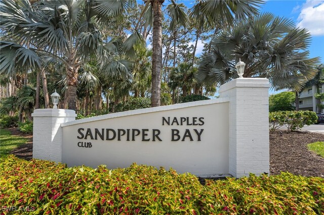 3001 Sandpiper Bay Cir Unit B103, Naples, FL 34112 - view of community / neighborhood sign