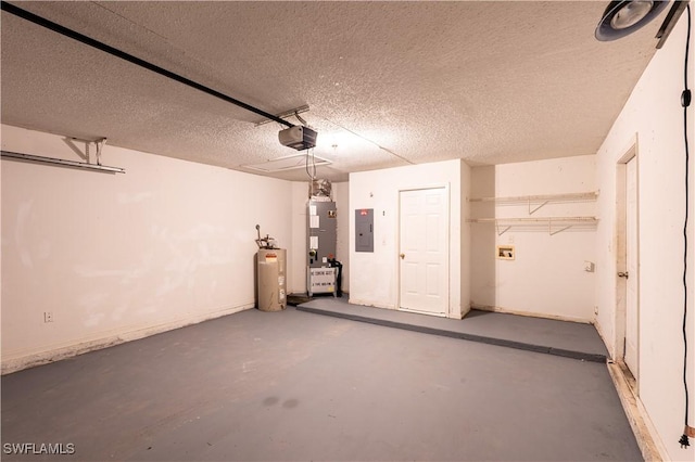2022 Hunters Trace Cir, Middleburg, FL 32068 - garage with a garage door opener, water heater, and electric panel