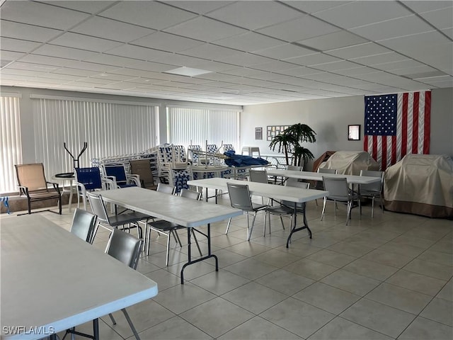 6184 Michelle Way Unit 123, Fort Myers, FL 33919 - dining space featuring a paneled ceiling and tile patterned floors