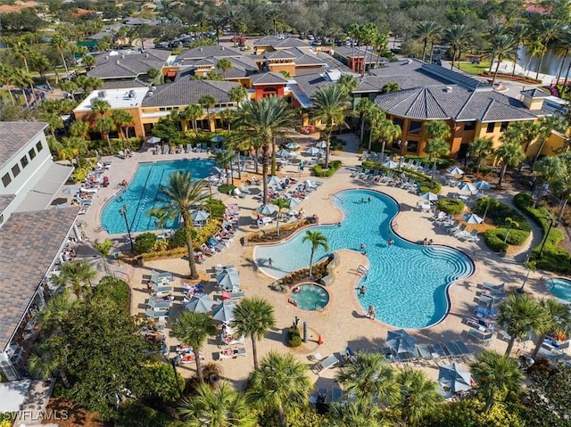 9327 Trieste Dr, Fort Myers, FL 33913 - drone / aerial view of a pool area