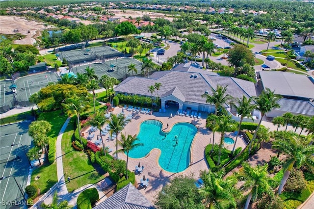 10020 Sky View Way Unit 905, Fort Myers, FL 33913 - aerial view of property and surrounding area with a pool area