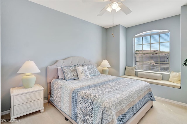 10020 Sky View Way Unit 905, Fort Myers, FL 33913 - bedroom with carpet floors, baseboards, and ceiling fan