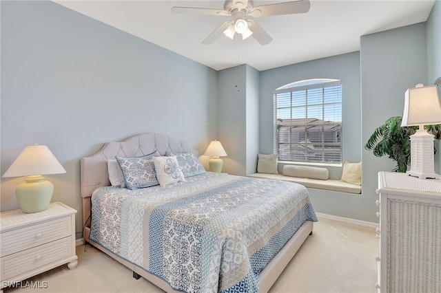 10020 Sky View Way Unit 905, Fort Myers, FL 33913 - bedroom featuring carpet floors, baseboards, and ceiling fan