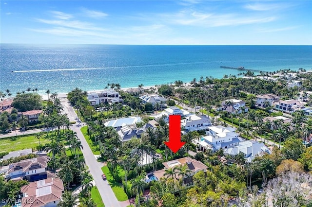 1550 Gordon Dr, Naples, FL 34102 - aerial view of residential area featuring a large body of water