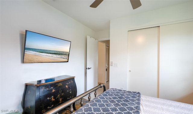 725 Grove Dr, Naples, FL 34120 - bedroom with a closet and ceiling fan
