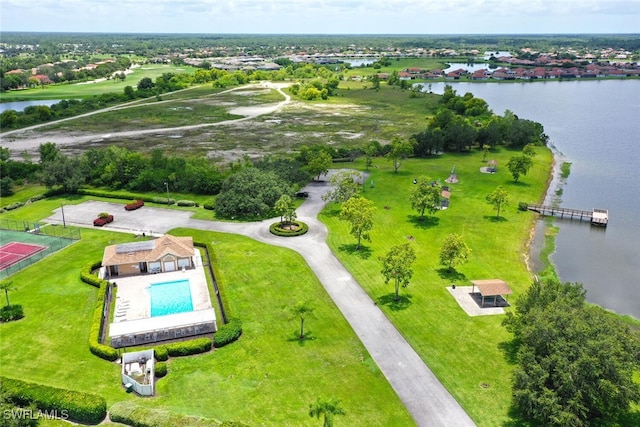 725 Grove Dr, Naples, FL 34120 - bird's eye view of a nearby body of water and a pool
