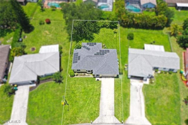 725 Grove Dr, Naples, FL 34120 - aerial view of property's location with property parcel outlined