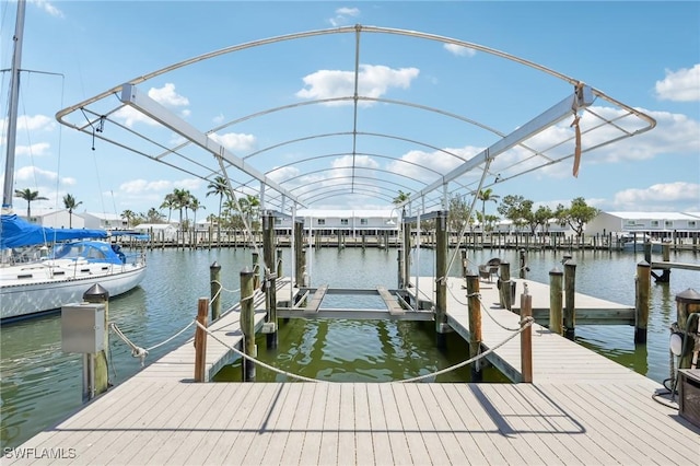 18195 Cutlass Dr, Fort Myers Beach, FL 33931 - dock area with a water view and boat lift