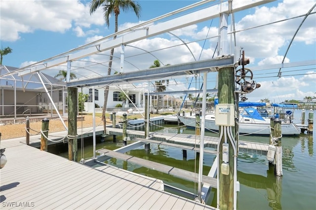 18195 Cutlass Dr, Fort Myers Beach, FL 33931 - dock with a water view and boat lift