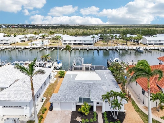 18195 Cutlass Dr, Fort Myers Beach, FL 33931 - aerial perspective of suburban area featuring a large body of water