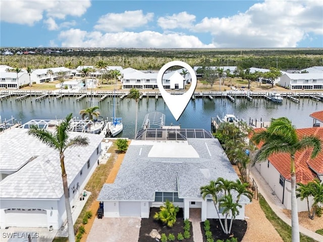 18195 Cutlass Dr, Fort Myers Beach, FL 33931 - aerial view of residential area featuring a nearby body of water