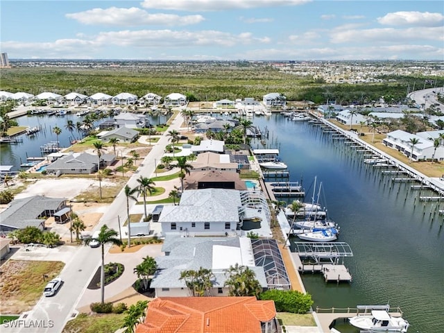 18195 Cutlass Dr, Fort Myers Beach, FL 33931 - aerial perspective of suburban area featuring a nearby body of water