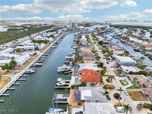 18195 Cutlass Dr, Fort Myers Beach, FL 33931 - aerial perspective of suburban area with a nearby body of water