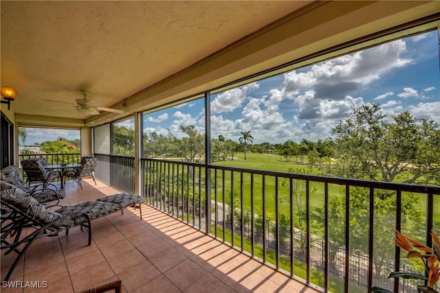 6979 Winkler Rd Unit 131, Fort Myers, FL 33919 - balcony featuring ceiling fan