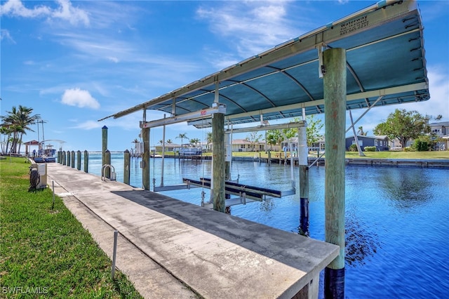250 Bangsberg Rd SE, Port Charlotte, FL 33952 - dock area with boat lift and a water view