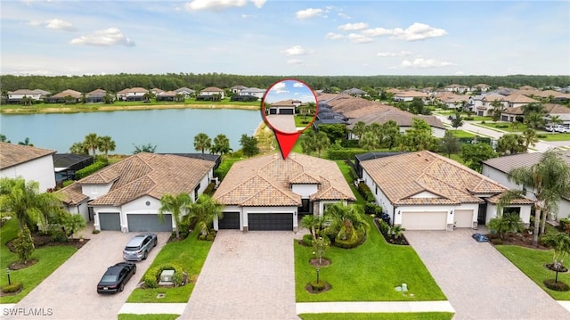 19197 Elston Way, Estero, FL 33928 - aerial view of residential area with a large body of water