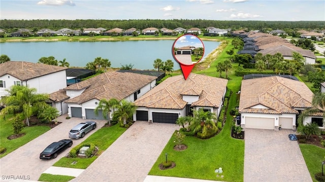 19197 Elston Way, Estero, FL 33928 - aerial view of residential area featuring a large body of water