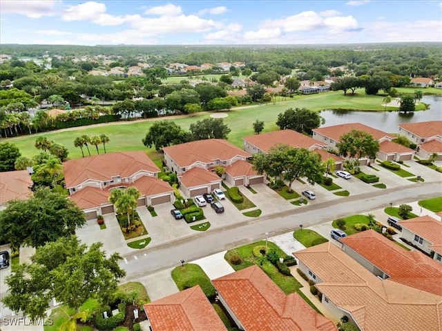 2005 Crestview Way Unit 18B, Naples, FL 34119 - aerial view of residential area with a nearby body of water and a golf course