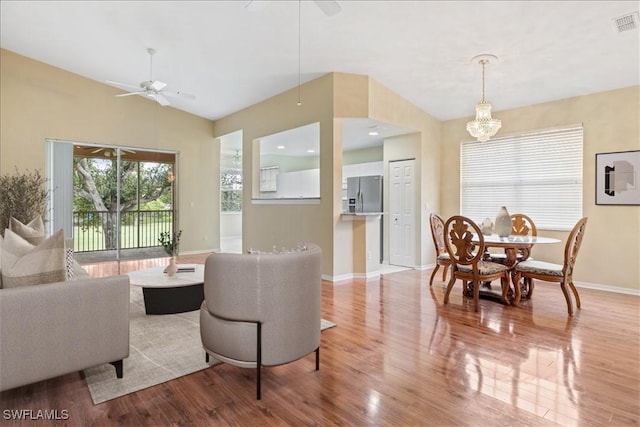 2005 Crestview Way Unit 18B, Naples, FL 34119 - living room featuring baseboards, ceiling fan, and light wood-style floors