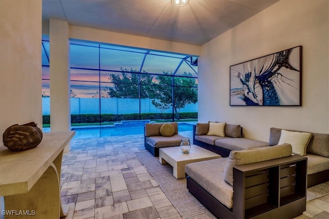 3652 Sapphire Cove Cir, Naples, FL 34114 - living area with a sunroom
