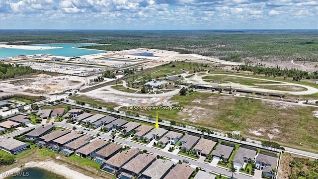 3652 Sapphire Cove Cir, Naples, FL 34114 - aerial overview of property's location featuring a nearby body of water and nearby suburban area