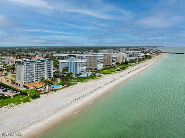3003 Gulf Shore Blvd N Unit 404, Naples, FL 34103 - drone / aerial view of waterfront with a beach