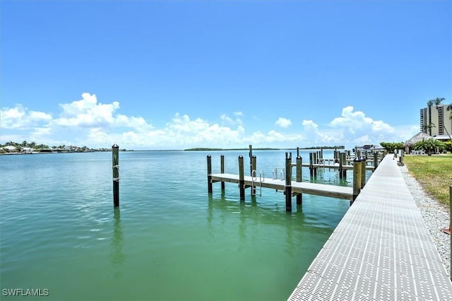 929 Collier Ct Unit B401, Marco Island, FL 34145 - dock area featuring a water view