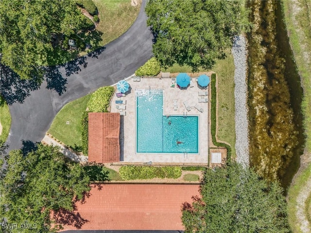 9851 Costa Mesa Ln Unit 308, Bonita Springs, FL 34135 - aerial view of a pool area