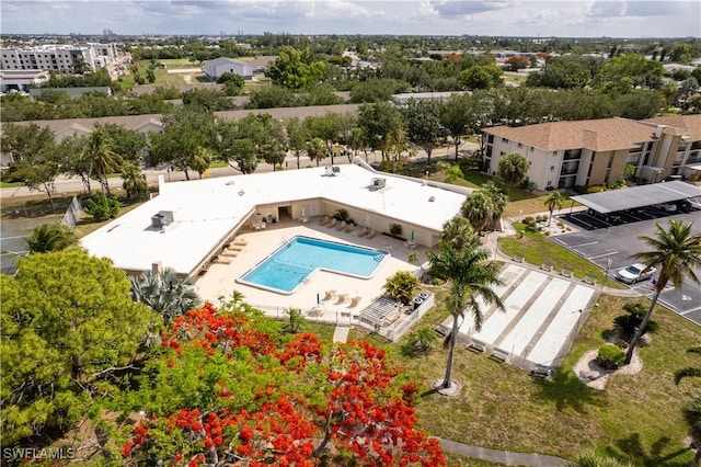 2100 Barkeley Ln Unit 1, Fort Myers, FL 33907 - drone / aerial view of a pool area