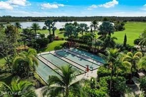 8761 Bellano Ct Unit 202, Naples, FL 34119 - bird's eye view of a large body of water