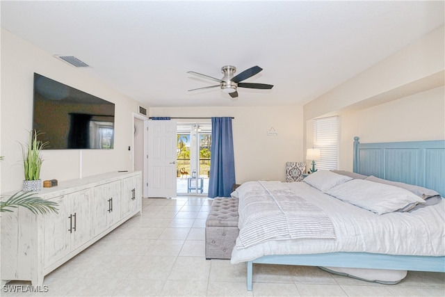 25379 Paladin Ln, Punta Gorda, FL 33983 - bedroom with light tile patterned flooring and a ceiling fan