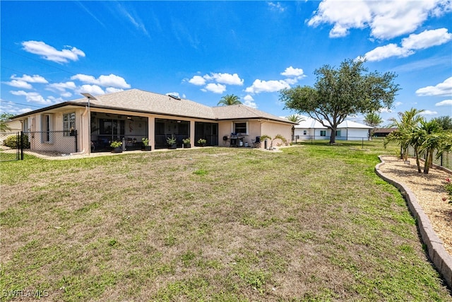 25379 Paladin Ln, Punta Gorda, FL 33983 - rear view of property featuring a sunroom