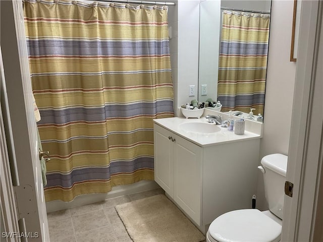 1516 SW 50th St Unit 104, Cape Coral, FL 33914 - full bath with toilet, vanity, a shower with curtain, and tile patterned floors