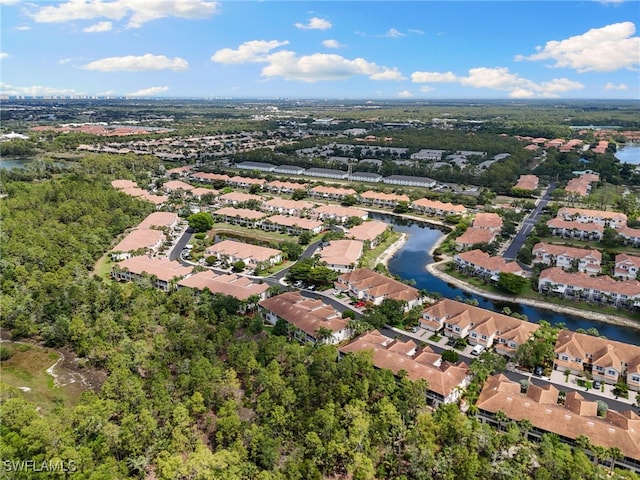 1335 Henley St Unit 802, Naples, FL 34105 - aerial view of property and surrounding area with nearby suburban area and a nearby body of water