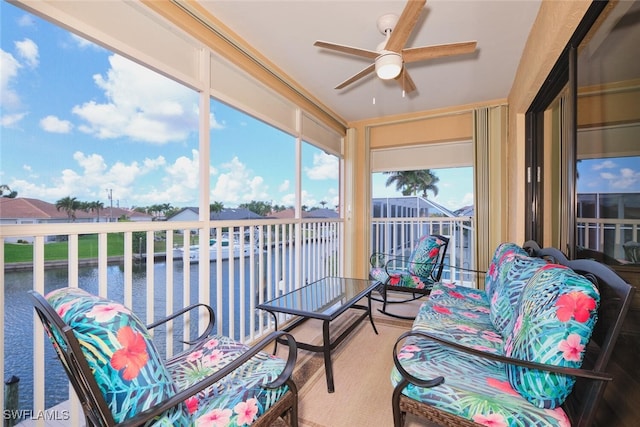 1124 SW 48th Ter Unit 208, Cape Coral, FL 33914 - sunroom with a water view