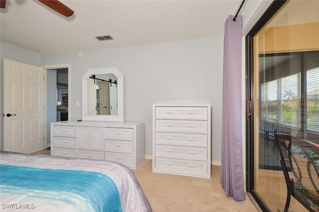 1124 SW 48th Ter Unit 208, Cape Coral, FL 33914 - bedroom featuring light carpet and ceiling fan