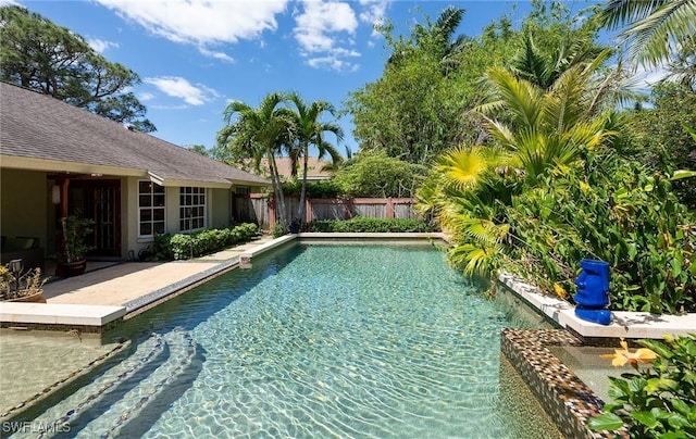 2535 River Reach Dr, Naples, FL 34104 - view of swimming pool with a fenced backyard and a patio