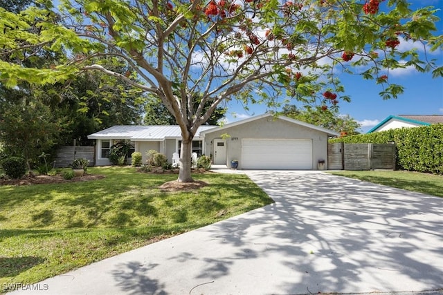 2777 Clipper Way, Naples, FL 34104 - ranch-style house featuring an attached garage, stucco siding, and concrete driveway