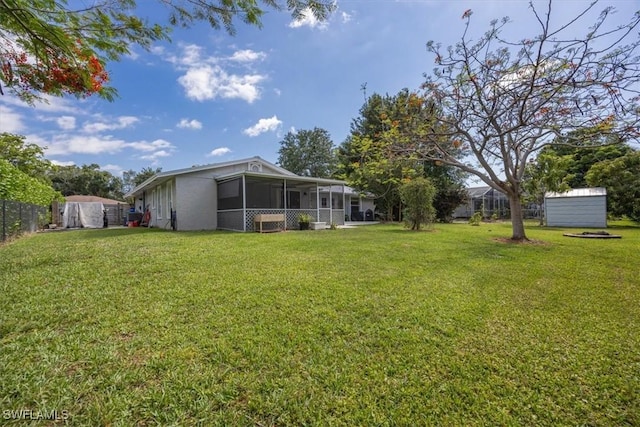 2777 Clipper Way, Naples, FL 34104 - view of yard with a sunroom