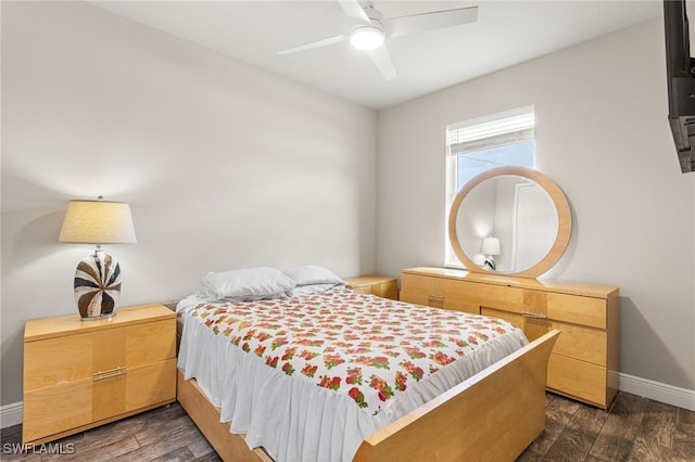 1049 Solar Ct, Labelle, FL 33935 - bedroom with dark wood-style floors, baseboards, and a ceiling fan