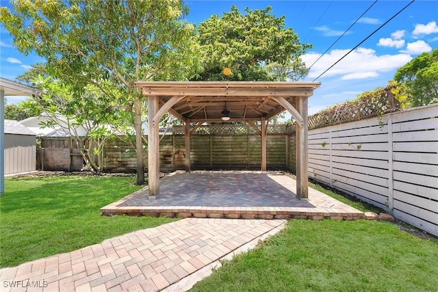 7709 1st Ter, Lake Worth, FL 33463 - view of yard with a gazebo and a patio area