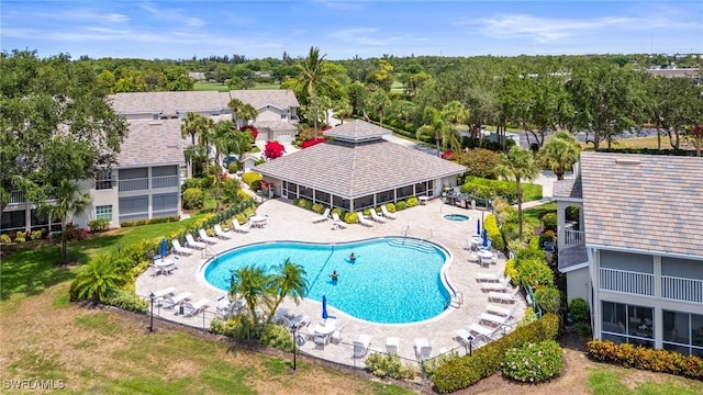 1771 Bermuda Greens Blvd Unit O4, Naples, FL 34110 - aerial view of a pool area