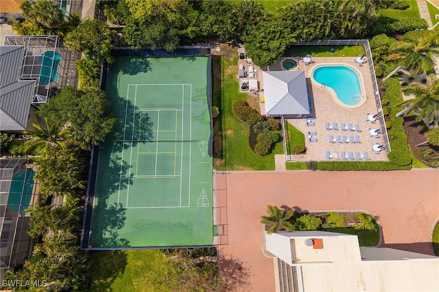 741 S Collier Blvd Unit 302, Marco Island, FL 34145 - drone / aerial view of a pool area