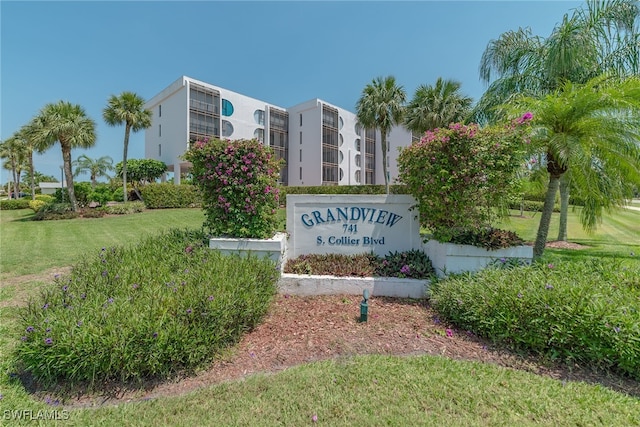 741 S Collier Blvd Unit 302, Marco Island, FL 34145 - community sign featuring a yard