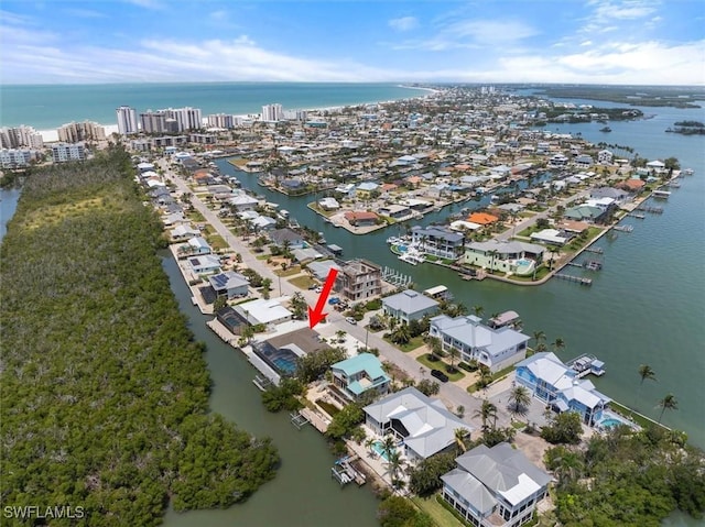 52 Fairview Blvd, Fort Myers Beach, FL 33931 - aerial perspective of suburban area featuring a nearby body of water