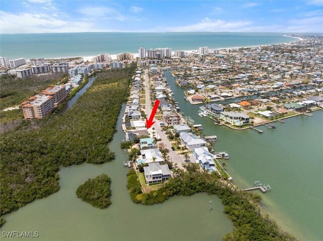 52 Fairview Blvd, Fort Myers Beach, FL 33931 - drone / aerial view of a nearby body of water